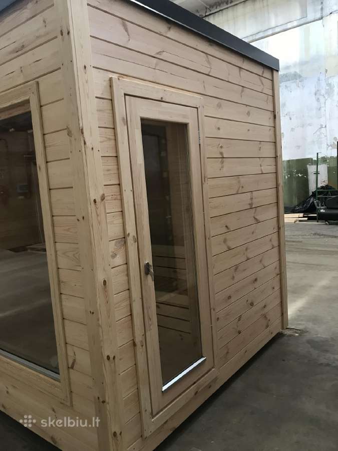Lauko pirtis - modulinė sauna "Ausra"- 2.3 x 2.3 m - nuotraukos Nr. 12