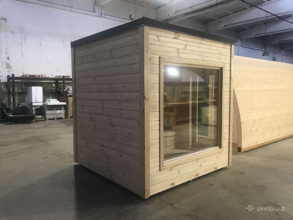 Lauko pirtis - modulinė sauna "Ausra"- 2.3 x 2.3 m - nuotraukos Nr. 11