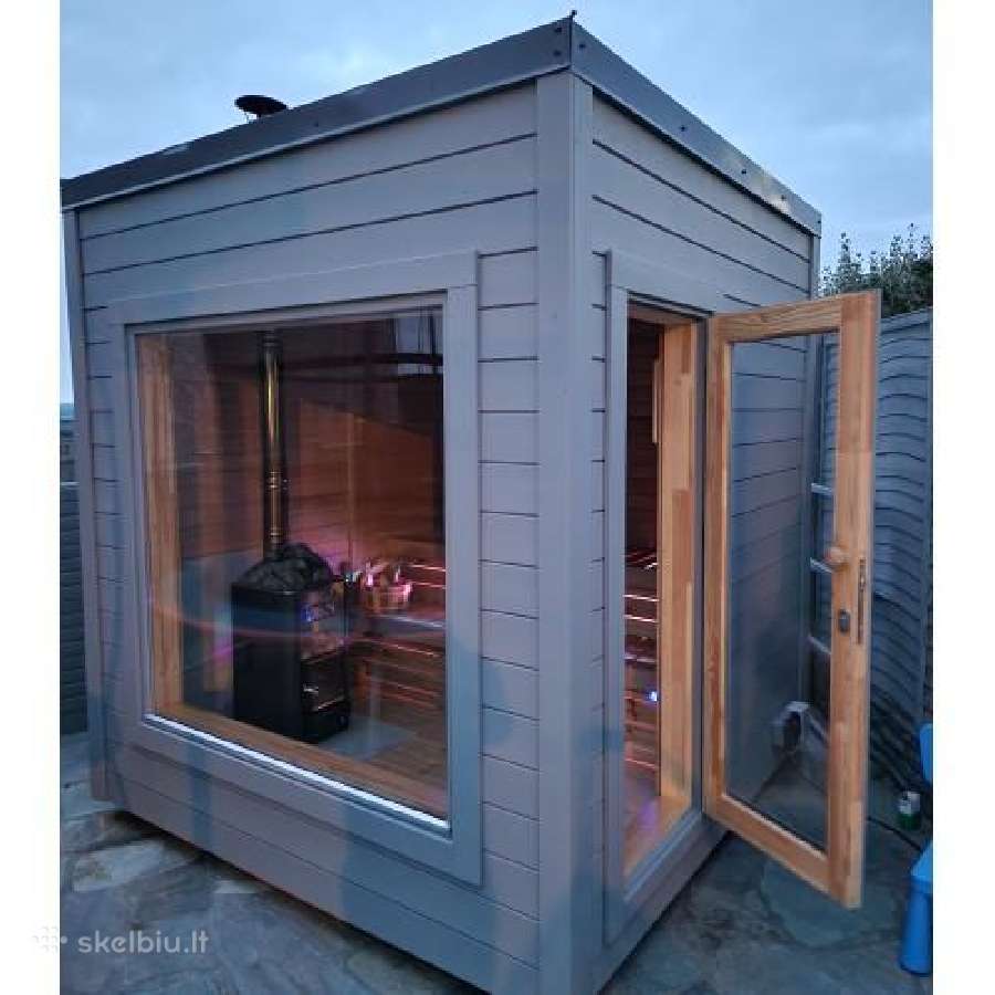 Lauko pirtis - modulinė sauna "Ausra"- 2.3 x 2.3 m - nuotraukos Nr. 2