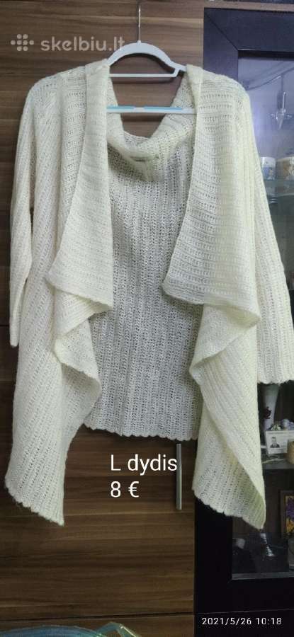 Baltas kardiganas L dydis