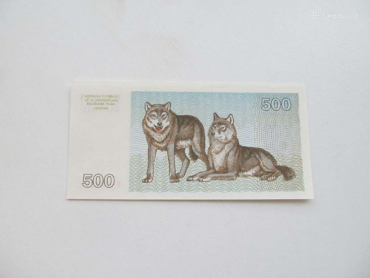 500 talonu , Lietuva , 1993 vilkai
