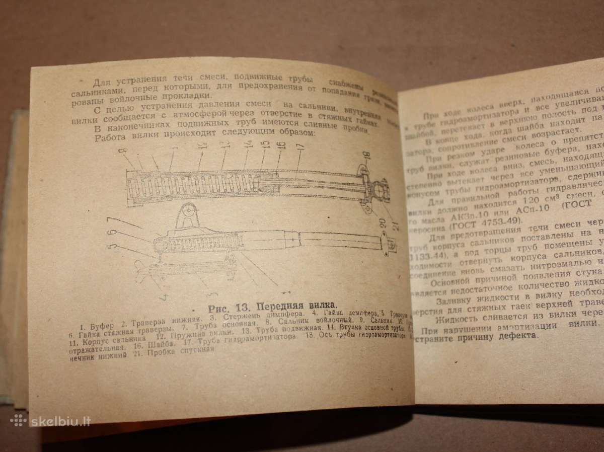 Motociklas Kovrovec 175a knyga reta 1960 m. - nuotraukos Nr. 5