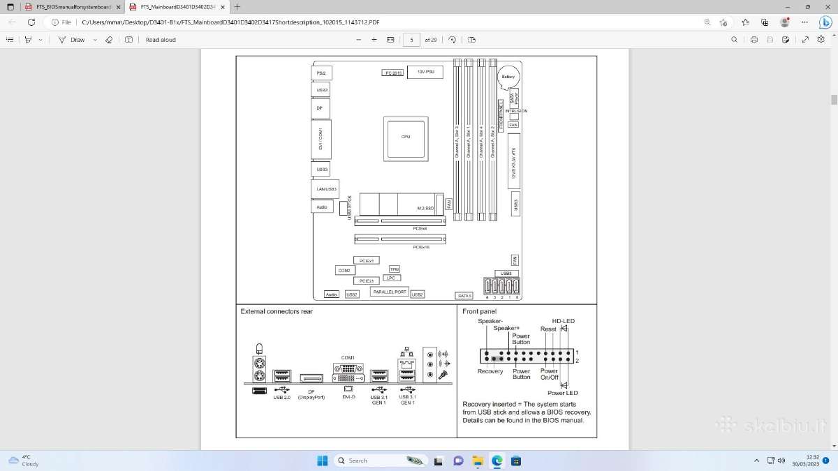 Motinines Lga 1151(6karta, su m.2 ) + i5/i3 - nuotraukos Nr. 2