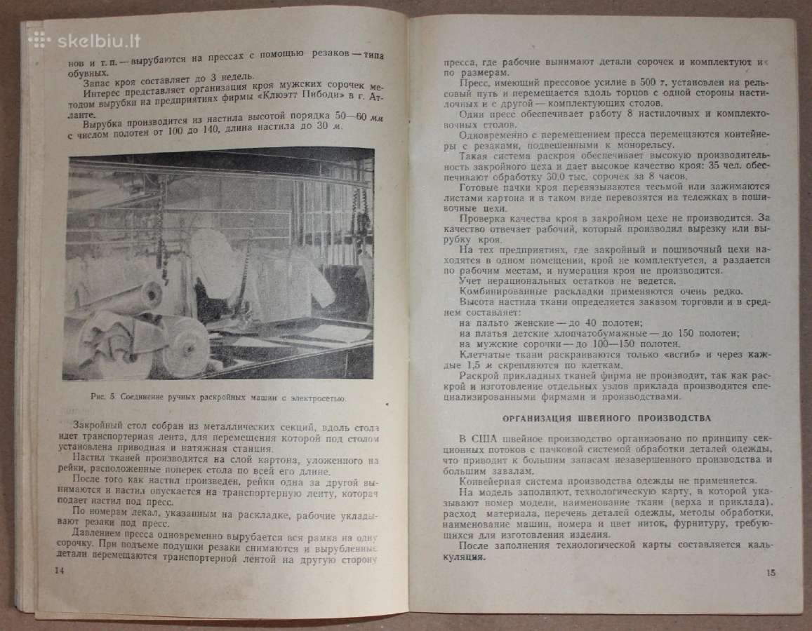 Siuvimo gamybos organizavimas Usa knyga 1964m. - nuotraukos Nr. 5