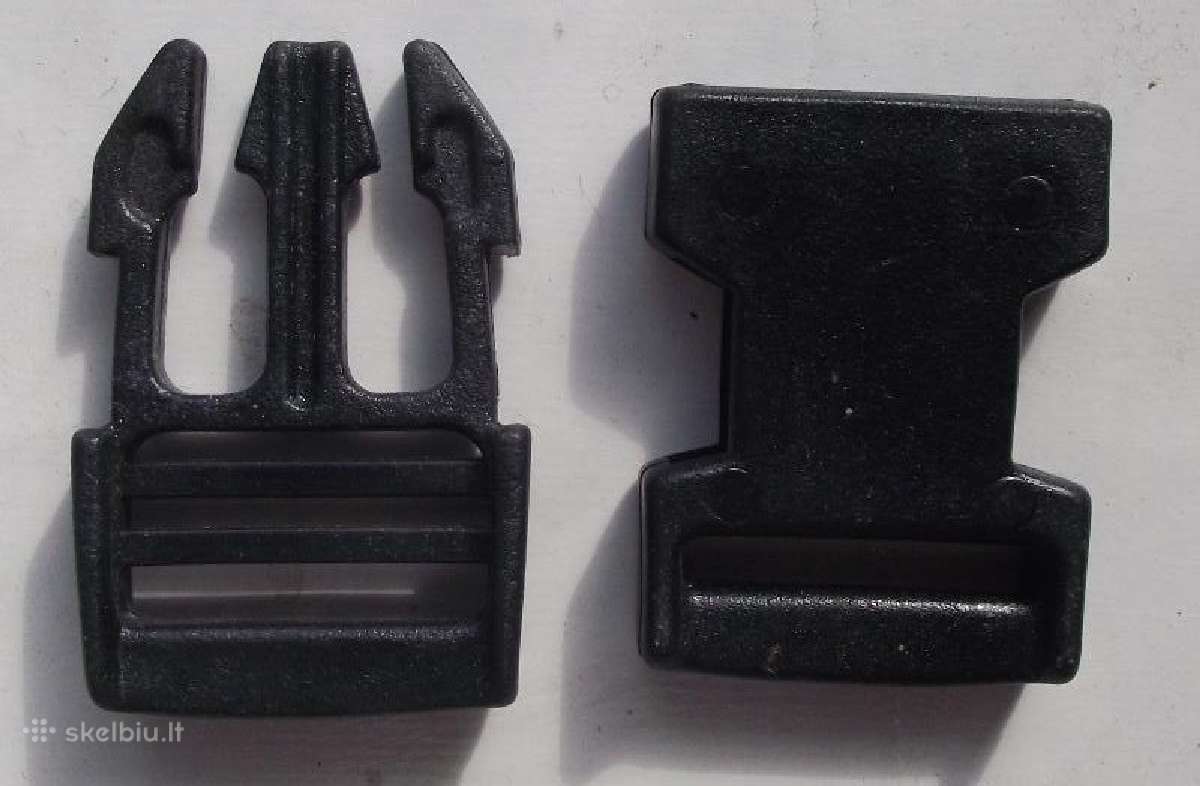 Užsegimas plastikinis juodas 65x35x10mm - nuotraukos Nr. 2