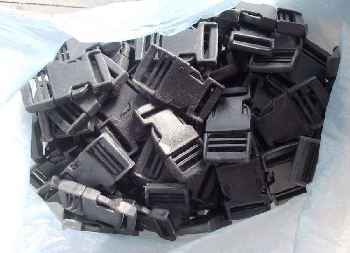Užsegimas plastikinis juodas 65x35x10mm - nuotraukos Nr. 3