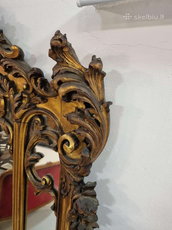 Gražus senovinis veidrodis. Italija 19 am. - nuotraukos Nr. 3