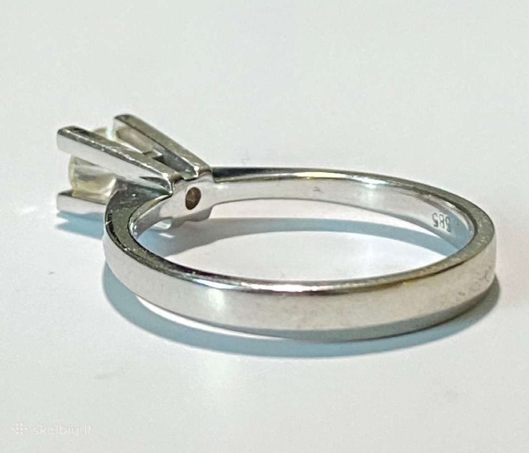 Auksinis žiedas 585 praba 0.23 ct briliantas - nuotraukos Nr. 6