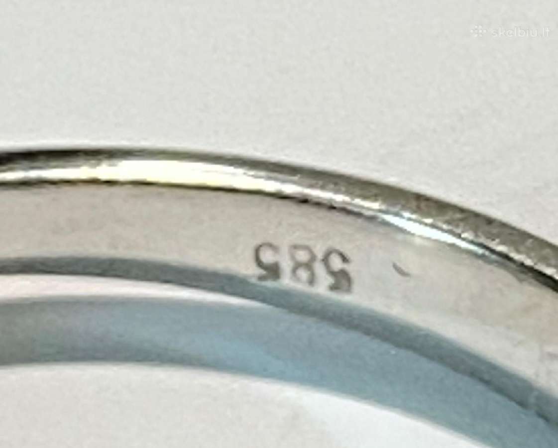 Auksinis žiedas 585 praba 0.23 ct briliantas - nuotraukos Nr. 7