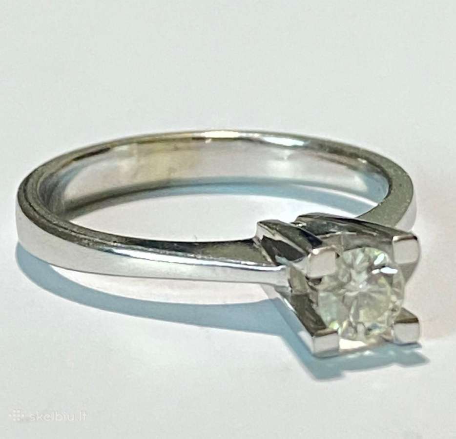 Auksinis žiedas 585 praba 0.23 ct briliantas - nuotraukos Nr. 8