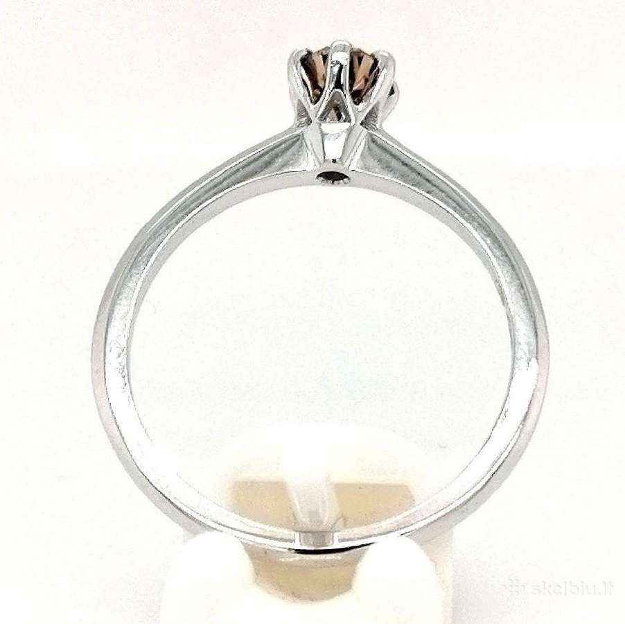 Auksinis žiedas 18k natūralus 0.50 ct deimantas - nuotraukos Nr. 5