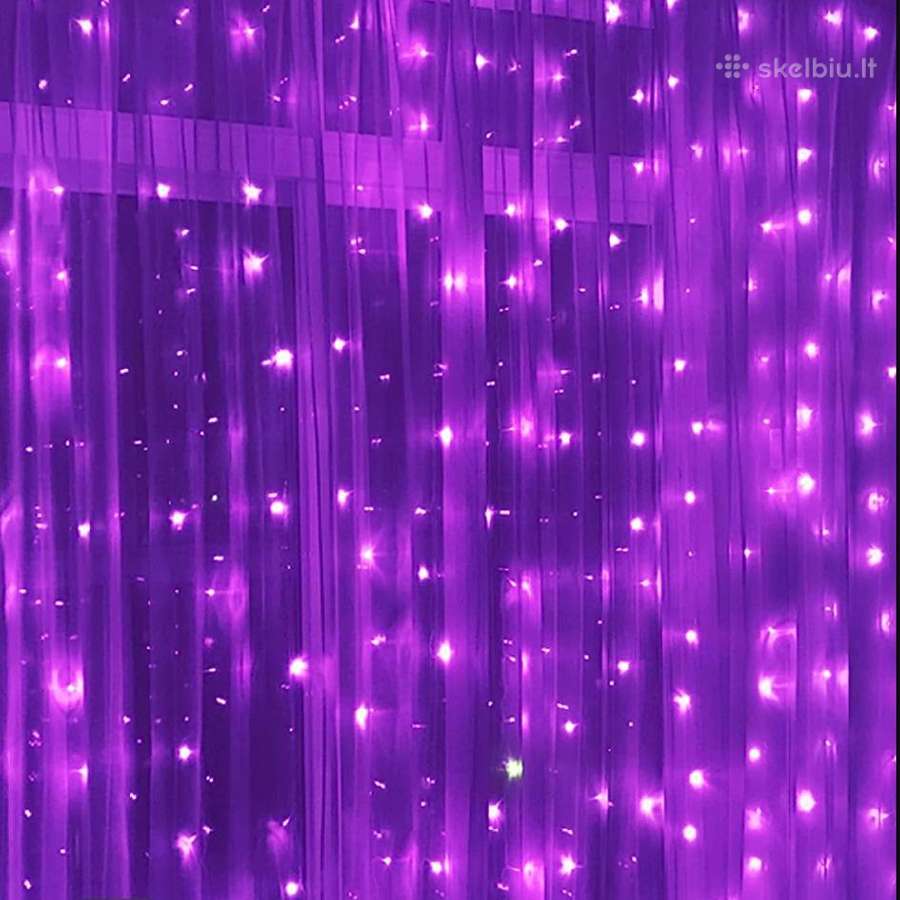 LED lempučių užuolaida 3 m. X 3 m. LED užuolaida - nuotraukos Nr. 6