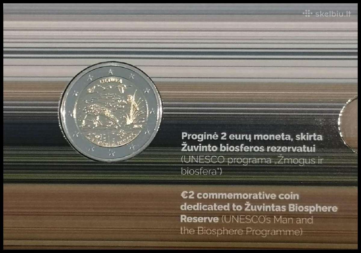 Lietuvos 2021m. Žuvinto 2 eurų moneta - nuotraukos Nr. 2