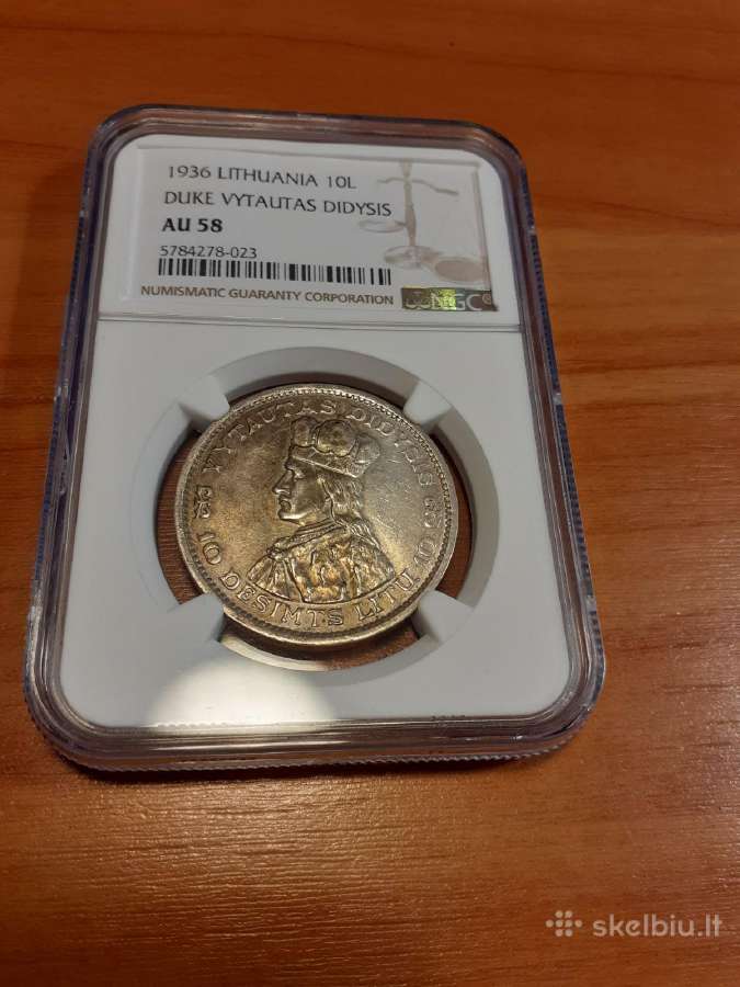 Vytautas 10 litų ir 5 litai tulpes ms63 ,61ngc