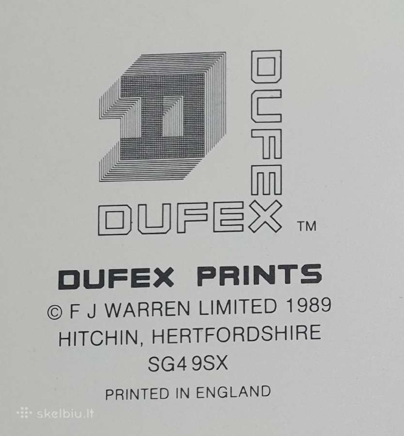 Vintage Dufex 3D Foil Print 1989 - nuotraukos Nr. 2