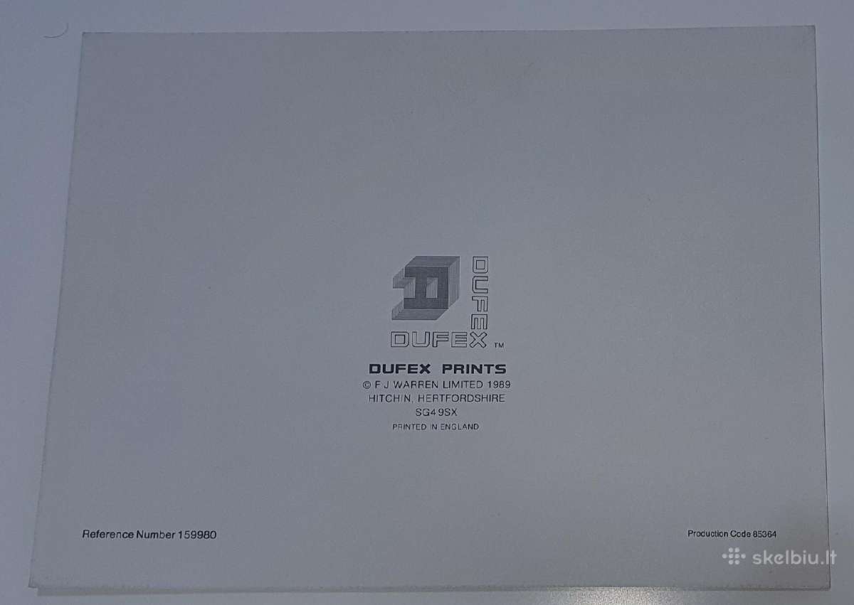 Vintage Dufex 3D Foil Print 1989 - nuotraukos Nr. 3