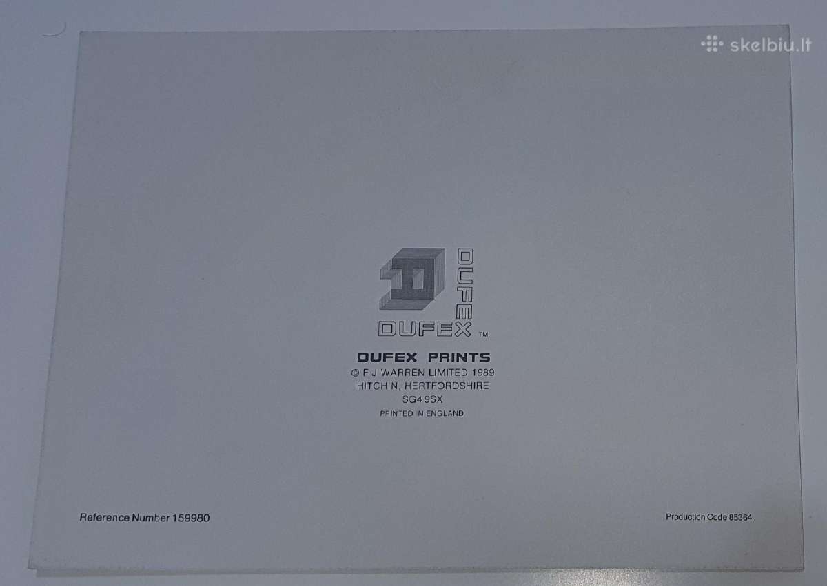 Vintage Dufex 3D Foil Print 1989 - nuotraukos Nr. 4
