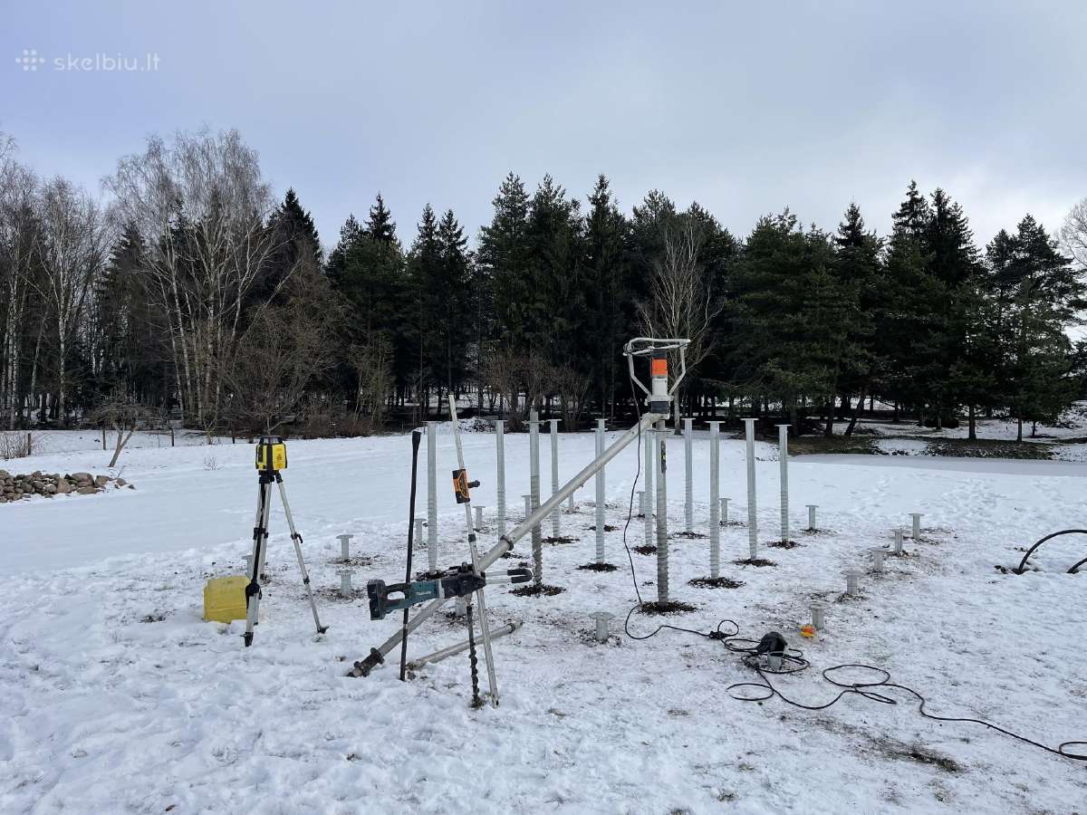 Sraigtiniai poliai/terasų pamatai/montavimas - nuotraukos Nr. 30