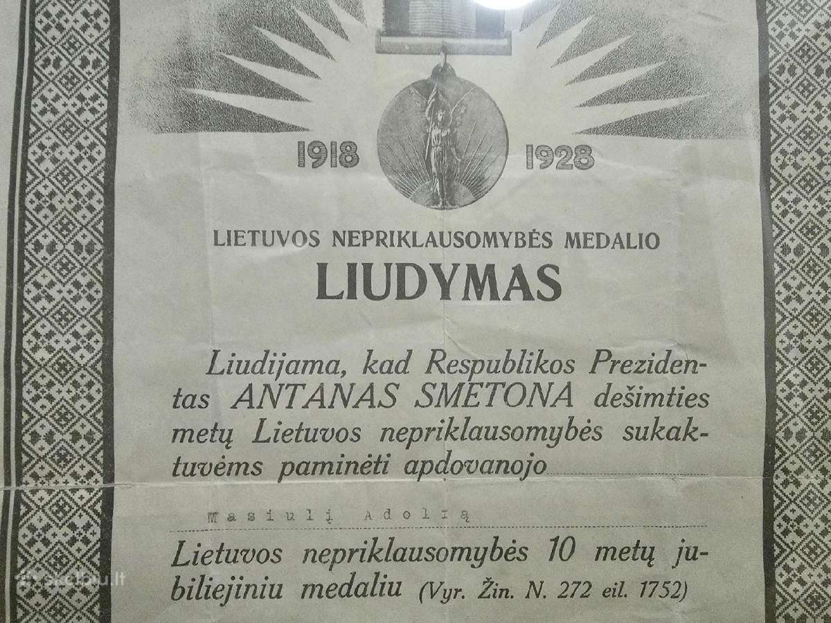 Tarpukario Laisvės medalis - nuotraukos Nr. 4