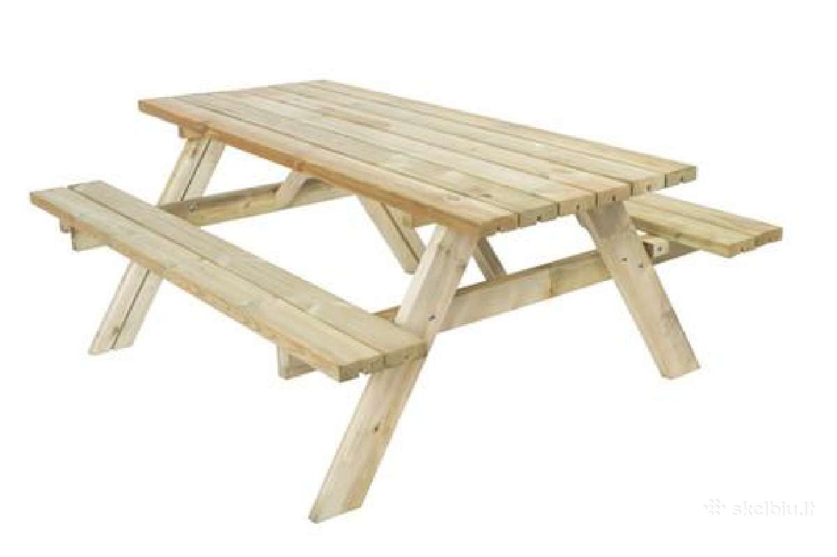 Išparduodam! Sodo stalas su suolu 50 eur! - nuotraukos Nr. 2