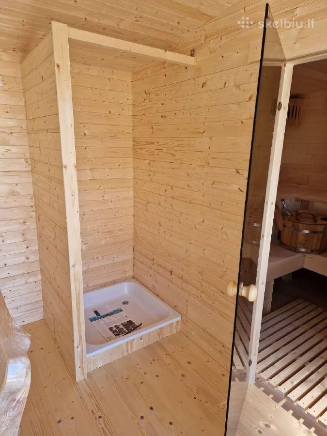 Karkasinė pirtis 3x6m su dušu - nuotraukos Nr. 16
