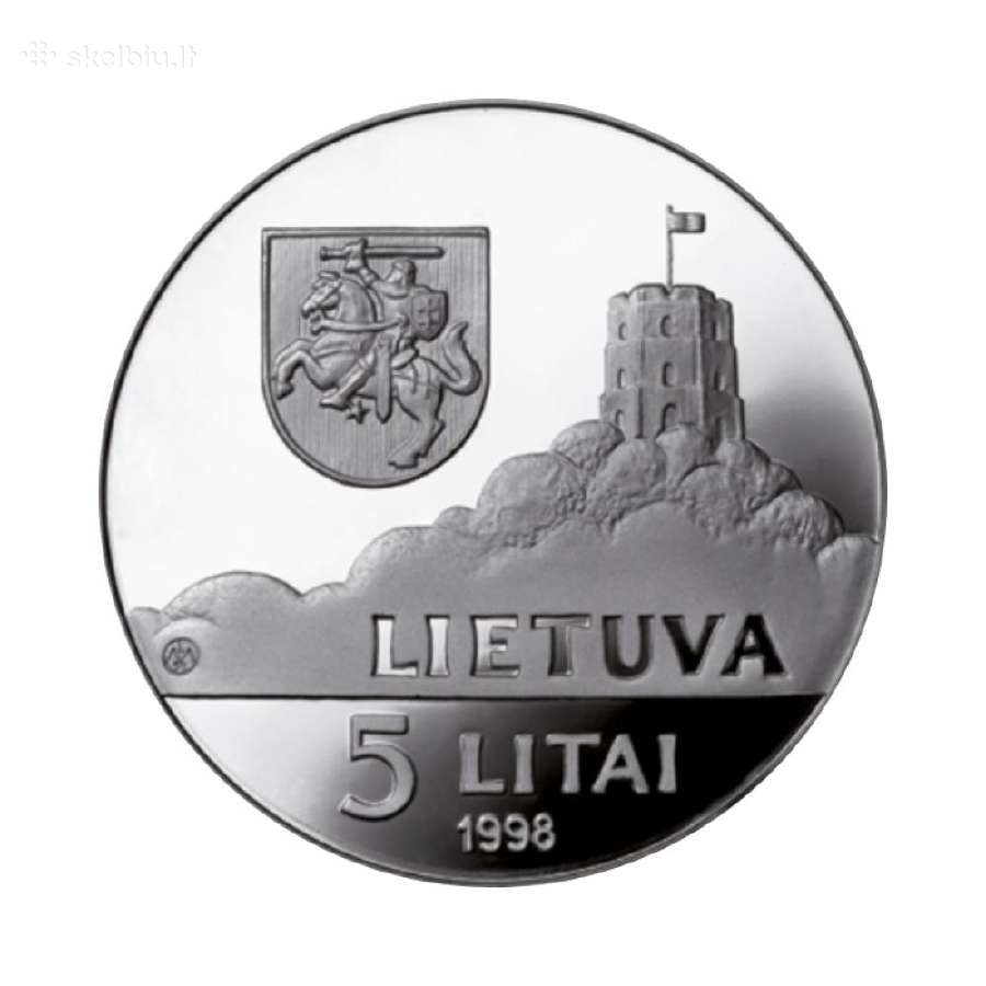 5 litai sidabrinė moneta Pasaulio vaikai , Proof - nuotraukos Nr. 2