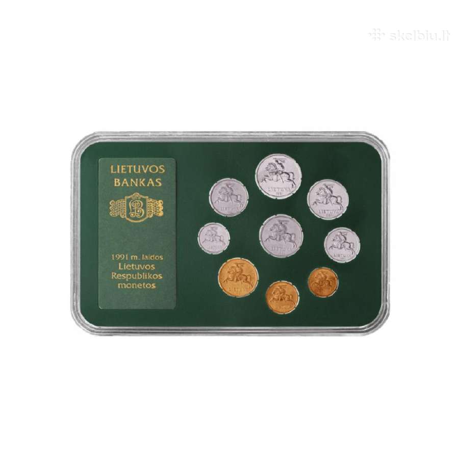 8.88 litų apyvartinių monetų rinkinys,Lietuva 1991 - nuotraukos Nr. 2