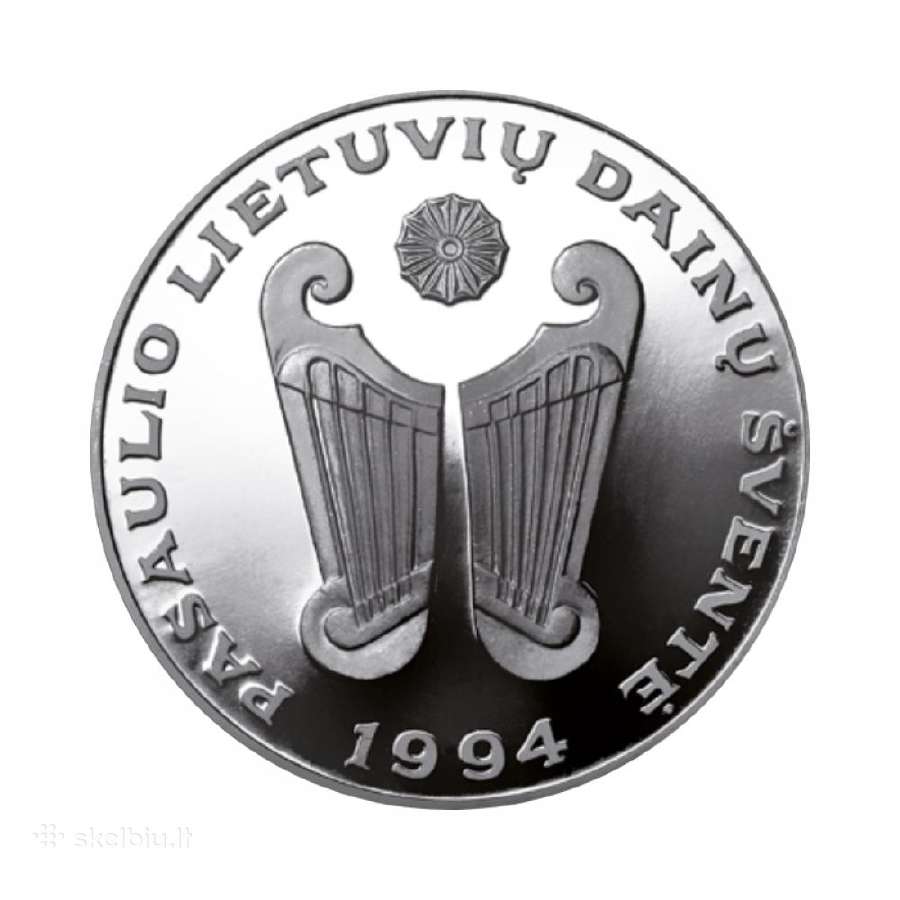 10 litų moneta pasaulio lietuvių dainų šventė.