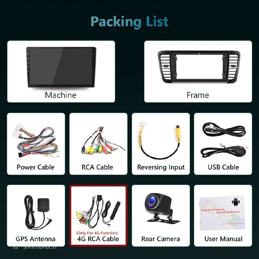 Subaru Legacy 2003-2009 android multimedija - nuotraukos Nr. 5
