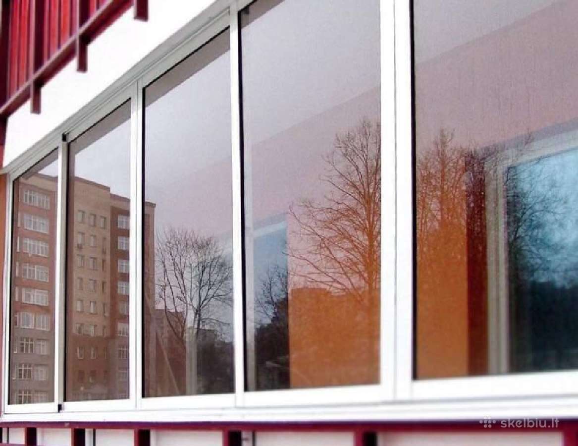 Terasų, balkonų, lodžijų stiklinimas, langai durys - nuotraukos Nr. 11