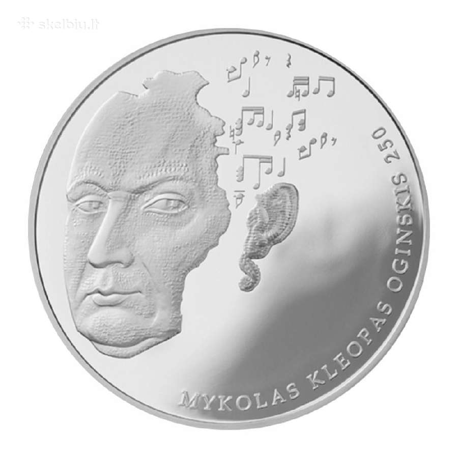 20 eurų moneta M. K. Oginskio 250 gimimo metinės