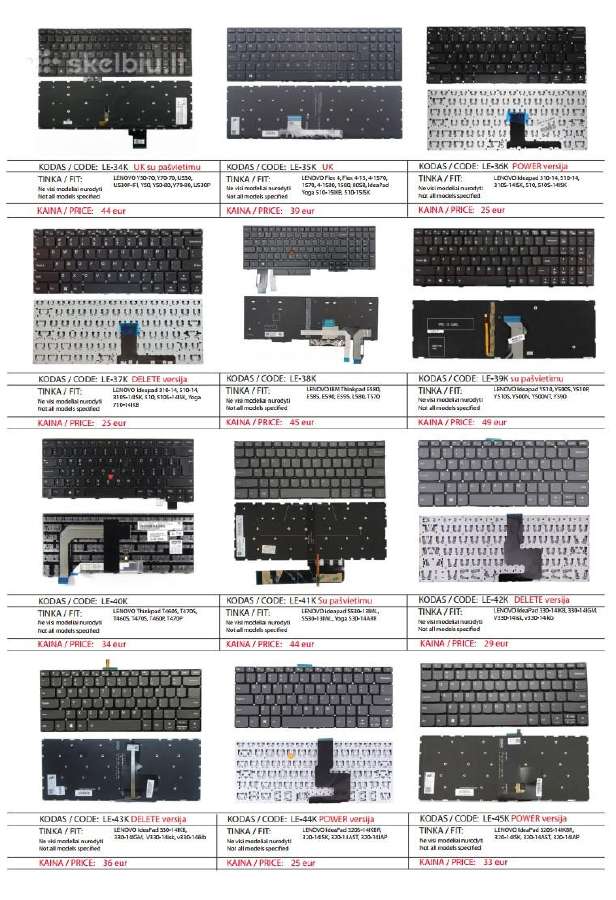 Lenovo nešiojamų kompiuterių klaviatūros geriausia - nuotraukos Nr. 4