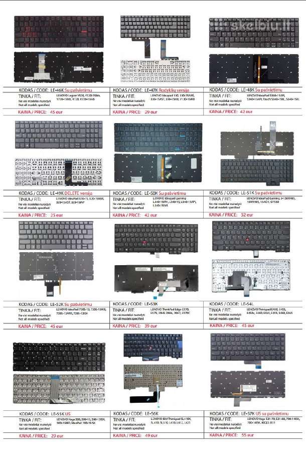 Lenovo nešiojamų kompiuterių klaviatūros geriausia - nuotraukos Nr. 5