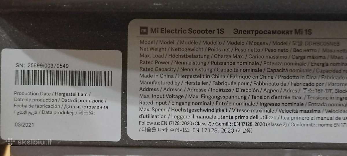 Geros buklės Xiaomi 1s Elektrinis paspirtukas. - nuotraukos Nr. 3
