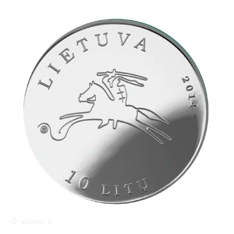 10 litų sidabrinė moneta Kinas, Lietuva 2014 - nuotraukos Nr. 2