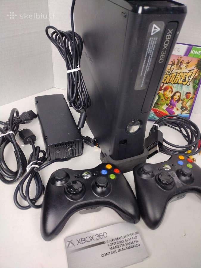 12mėn Garantija Xbox 360 su Kinect ir 2 pultais