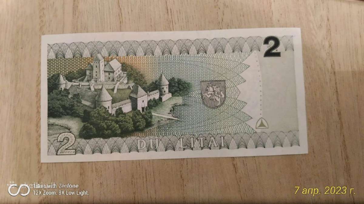 2 litai Unc - nuotraukos Nr. 3