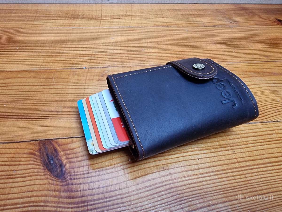 Jeep odinė automatinė piniginė su Rfid apsauga - nuotraukos Nr. 7