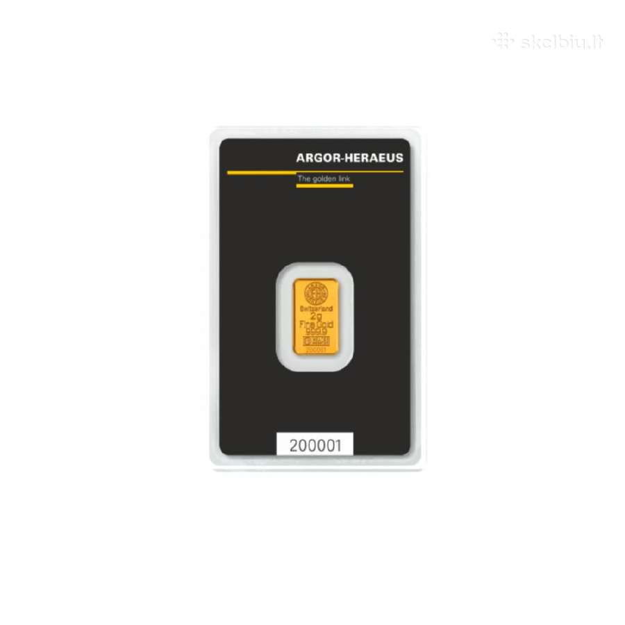 2 g investicinio aukso luitas Argor-heraeus Kineba - nuotraukos Nr. 2