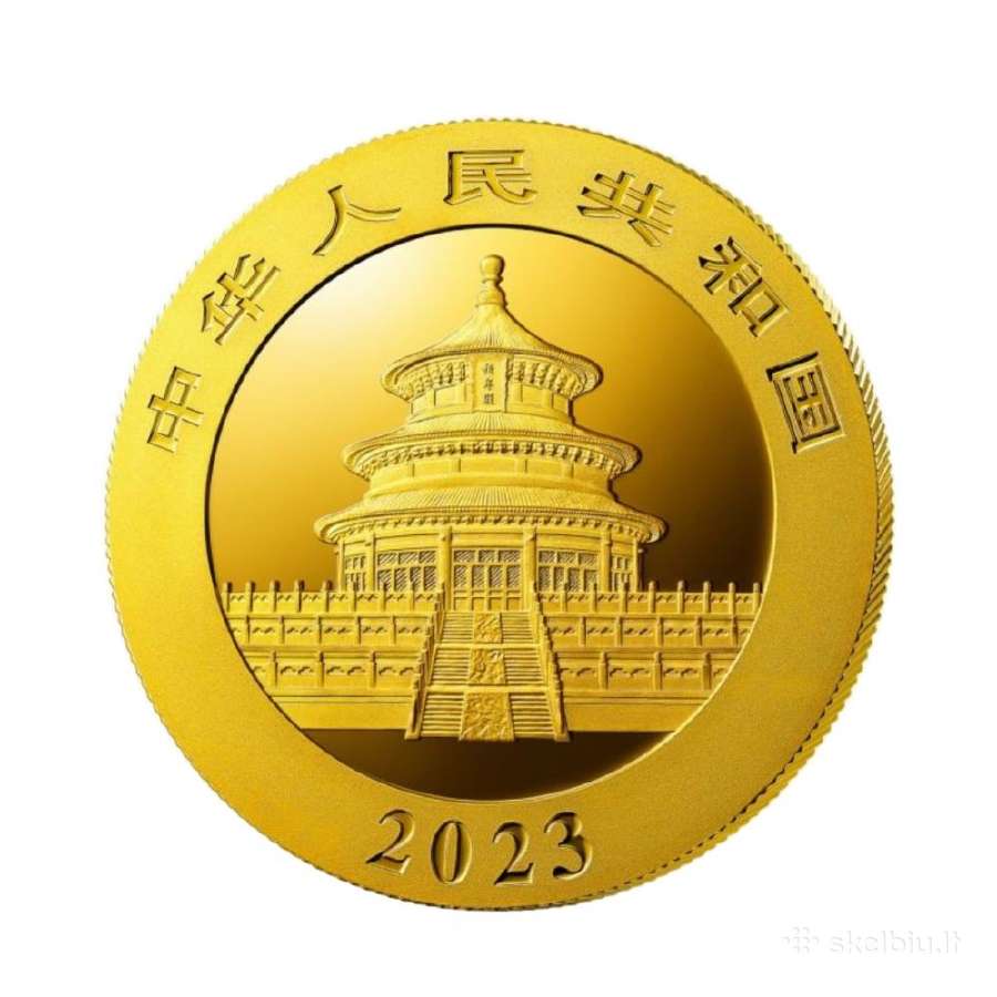 1 g auksinė moneta Panda, Kinija 2023 - nuotraukos Nr. 2