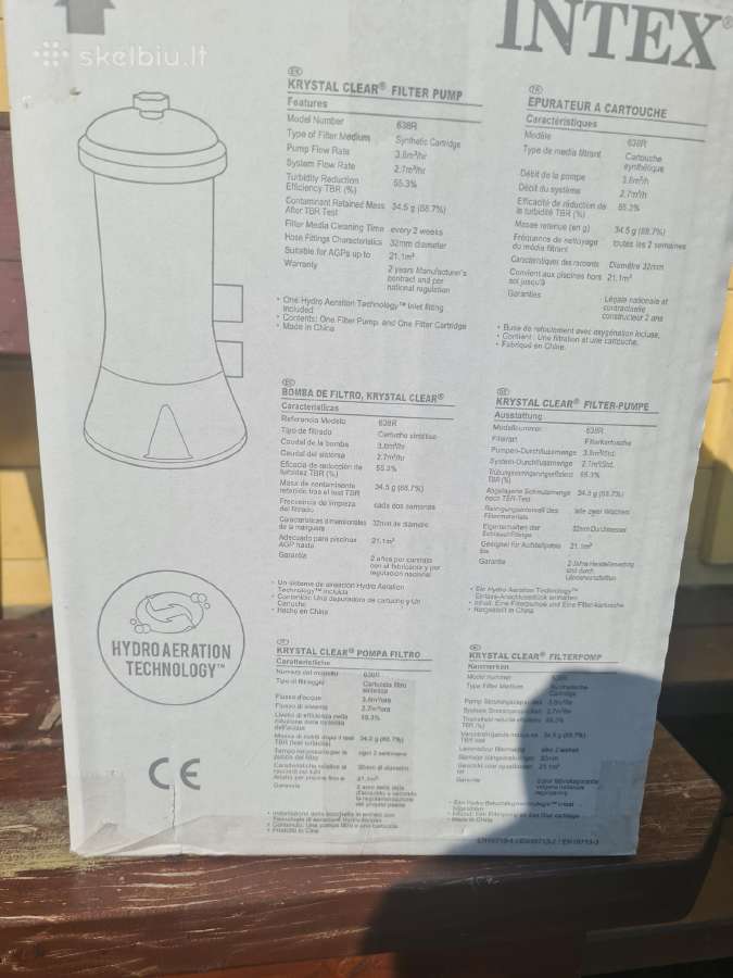 Filtras Siurblys Intex 3.785 L/val - nuotraukos Nr. 2