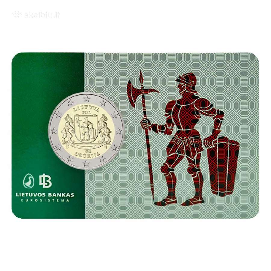 2 Eur moneta kortelėje Dzūkija, Lietuva 2021 - nuotraukos Nr. 2