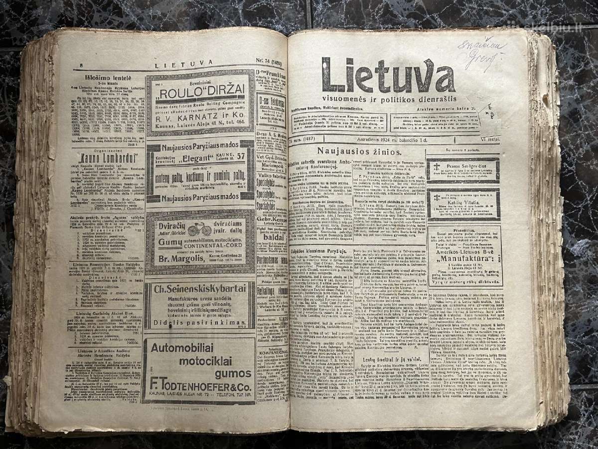 Tarpukario laikrasciai - nuotraukos Nr. 4