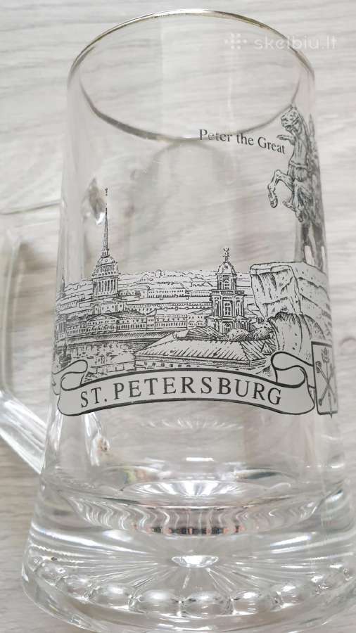 Suvenyrinis alaus bokalas Sankpeterburg