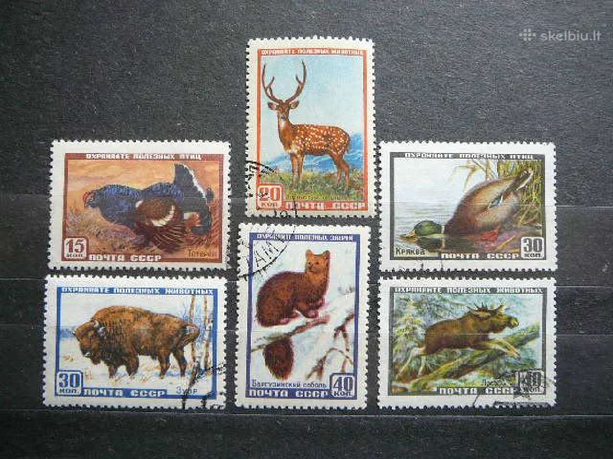 Ssr 1957 Zverys Pauksciai antsp. a1924