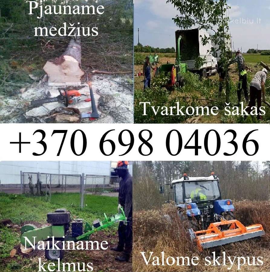 Kelmų Frezavimas Medžių pjovimas Šakų smulkinimas - nuotraukos Nr. 3
