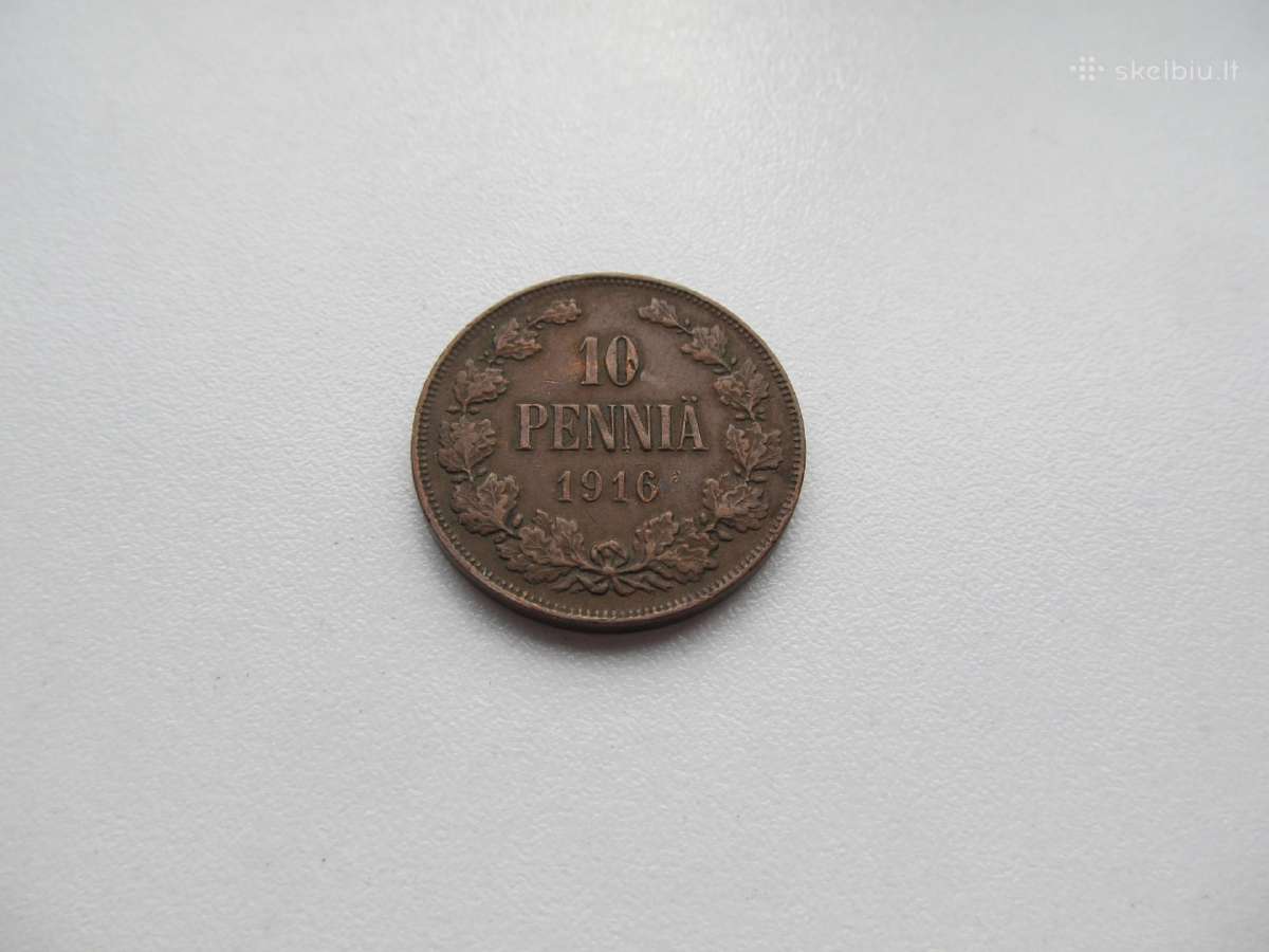 10 pennia , Rusija Suomija , 1916