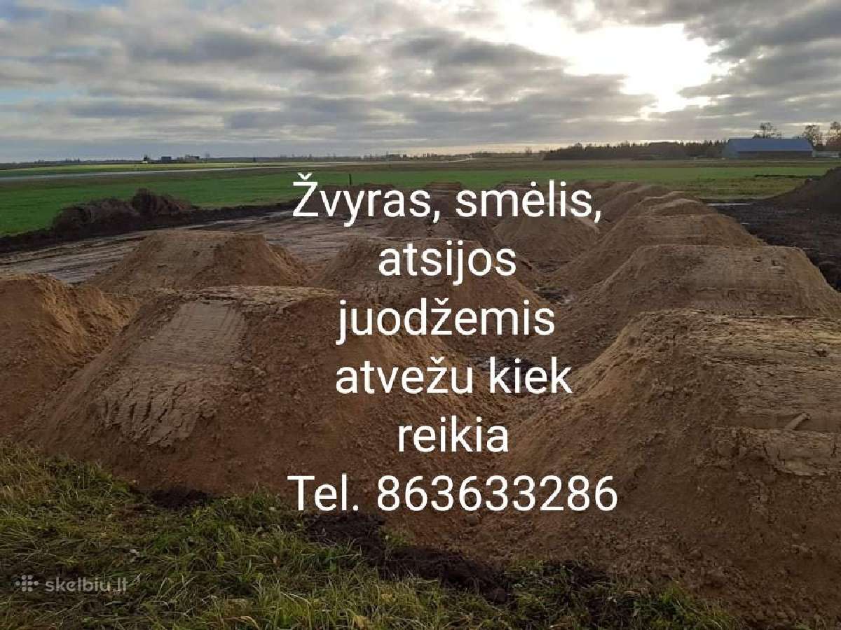Žvyras, skalda, juodžemis, dekoratyviniai akmenuka - nuotraukos Nr. 24