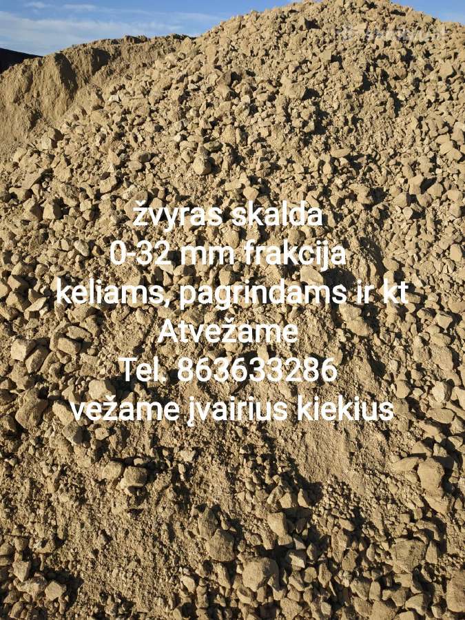 Žvyras, skalda, juodžemis, dekoratyviniai akmenuka - nuotraukos Nr. 26
