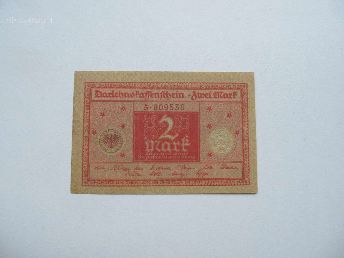 2 mark , Vokietija , 1920 raudonas